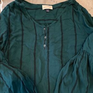 Stripped long sleeve blouse